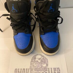 Air Jordan Royal/Black High Top Sneakers